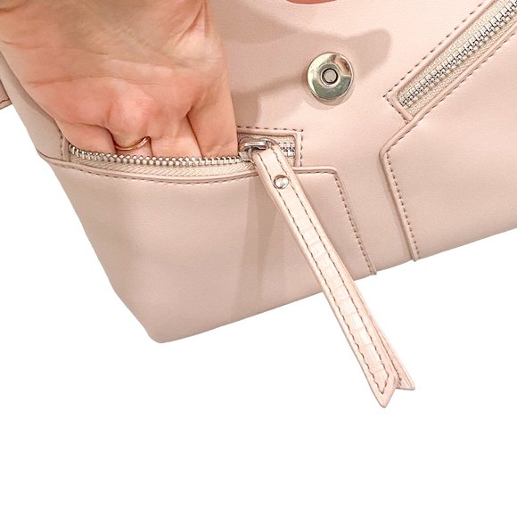 Rosetti Go Fredrick Crossbody Envelope Purse Bag in Taupe Blush Faux Leather - Picture 7 of 11